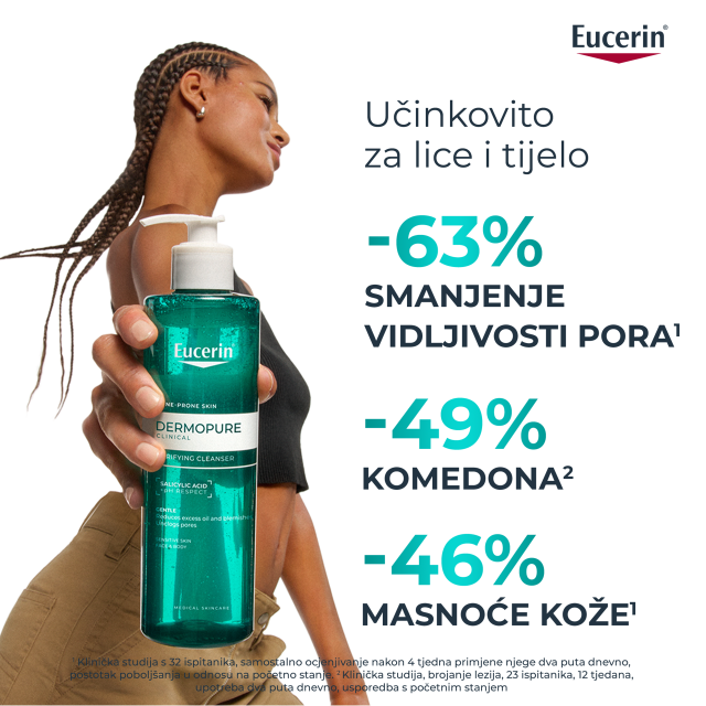 EUCERIN DERMOPURE CLINICAL GEL ČIŠĆENJE LICA 400ML 88982