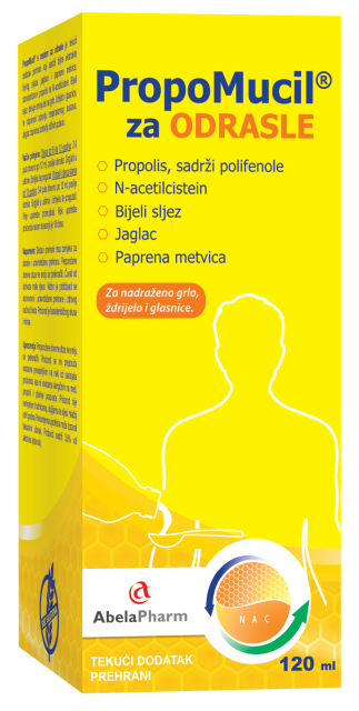 PROPOMUCIL TEKUĆI DODATAK PREHRANI S MEDOM ZA ODRASLE 120ML