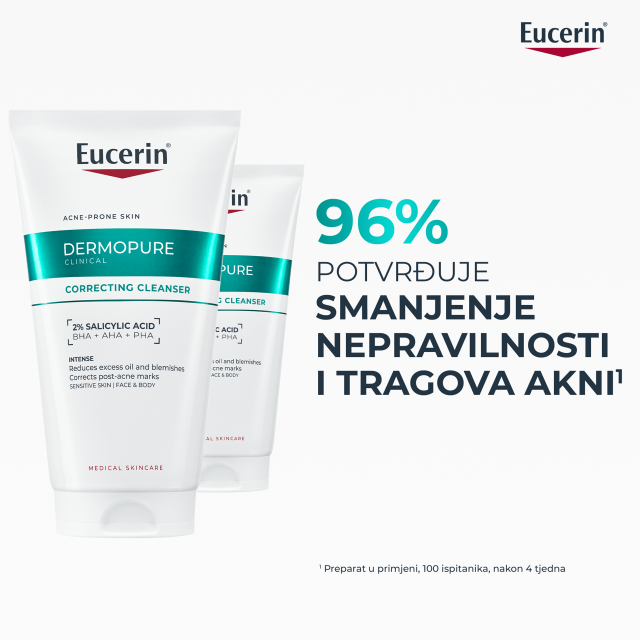 EUCERIN DERMOPURE CLINICAL GEL ZA ČIŠĆENJE LICA I TIJELA 150ML 63833