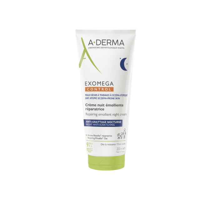 A-DERMA EXOMEGA CONTROL EMOLIJENTNA UMIRUJUĆA NOĆNA KREMA PROTIV SVRBEŽA 200ML