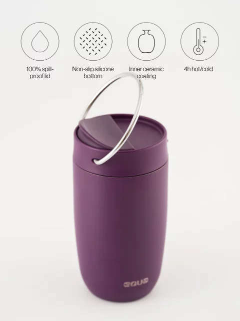 EQUA Cup, termo šalica od nehrđajućeg čelika za čaj/kavu, 300ml, Mulberry