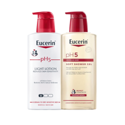 EUCERIN PH5 LOSION 400ML + SOFT GEL ZA TUŠIRANJE 400ML PROMO PAKET
