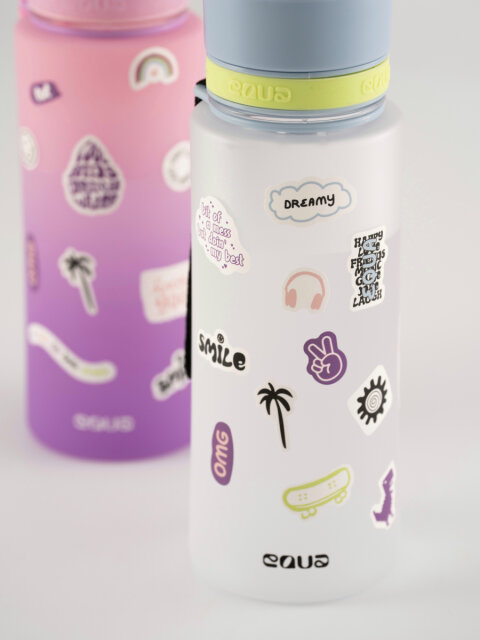 EQUA, plastična boca od tritana,Sk8er kid,sa naljepnicama,600ml