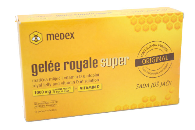 MEDEX GELEE ROYALE SUPER AMPULE+VITAMIN D 16X1000