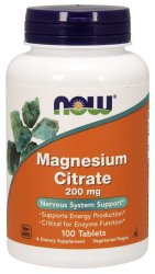 NOW FOODS MAGNEZIJ CITRAT 200MG TABLETE A100