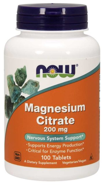 NOW FOODS MAGNEZIJ CITRAT 200MG TABLETE A100
