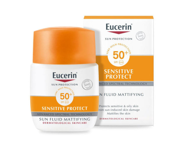 EUCERIN SUN SENSTIVE PROTECT MATIRAJUĆI FLUID ZA ZAŠTITU KOŽE OD SUNCA F-50+ 50ML 63840