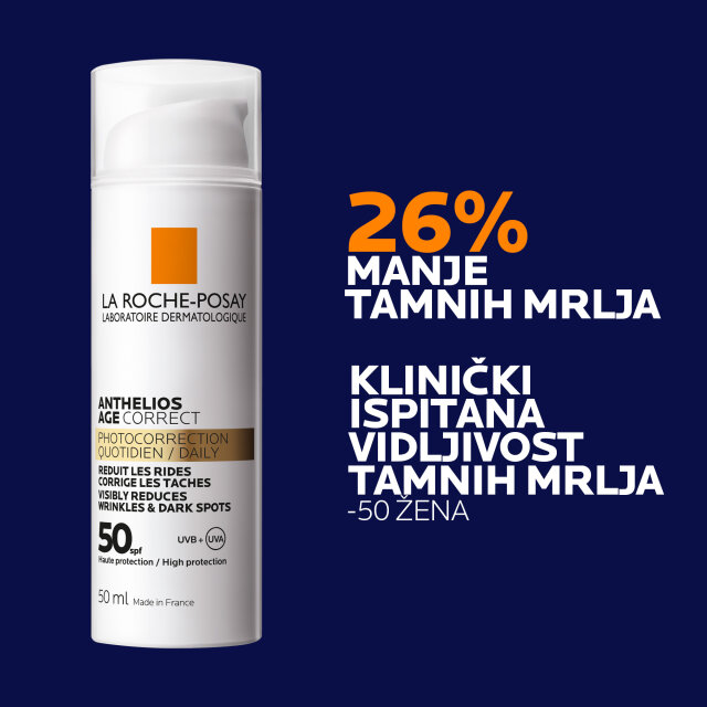 LA ROCHE-POSAY ANTHELIOS AGE CORRECT SPF50 SVAKODNEVNA ZAŠTITA PROTIV ZNAKOVA STARENJA, 50 ML