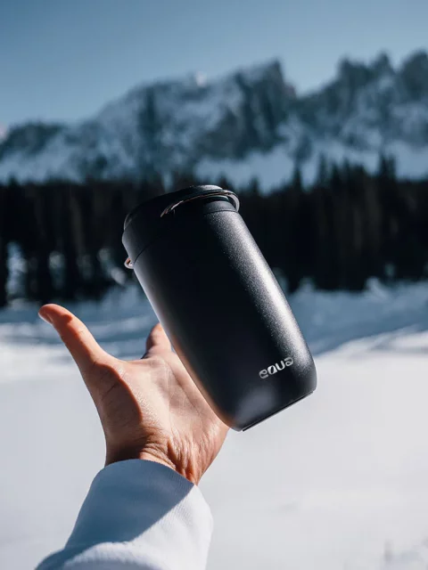 EQUA Cup, termo šalica od nehrđajućeg čelika za čaj/kavu, 300ml, crna