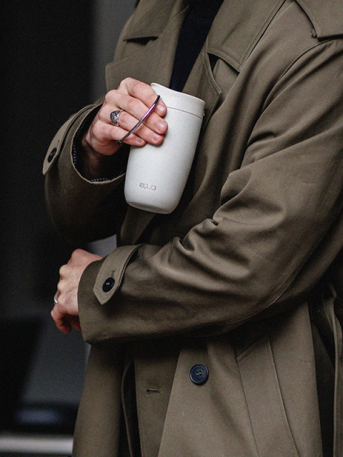 EQUA Cup, termo šalica od nehrđajućeg čelika za čaj/kavu, 300ml, siva